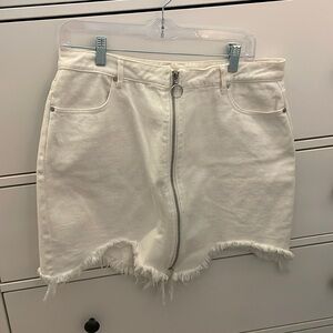 Le Lis white denim skirt